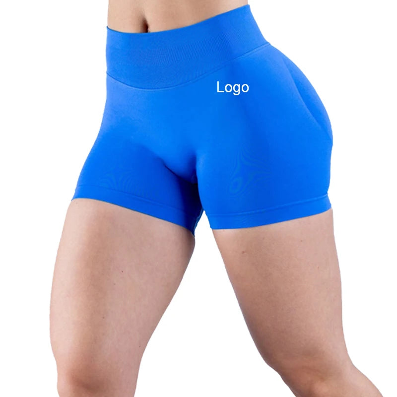 7 FC 2024 High Quality Custom Logo XL 90% Polyamide 10% Elastane Seamless Scrunch Workout Gym Shorts Leggings for Women Sport