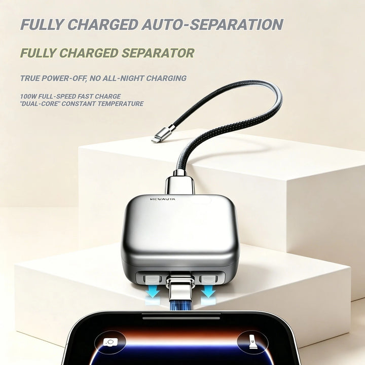 140W Fast Charger Phone Adapter with Auto Power Cutoff & Ejects Phone When Fully Charged