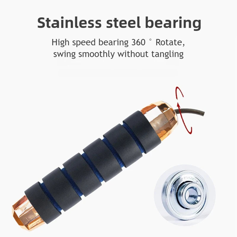 New Steel Wire Skipping Rope Detachable Assembly Fitness Exercise Adjustable Sponge Handle Skipping Rope