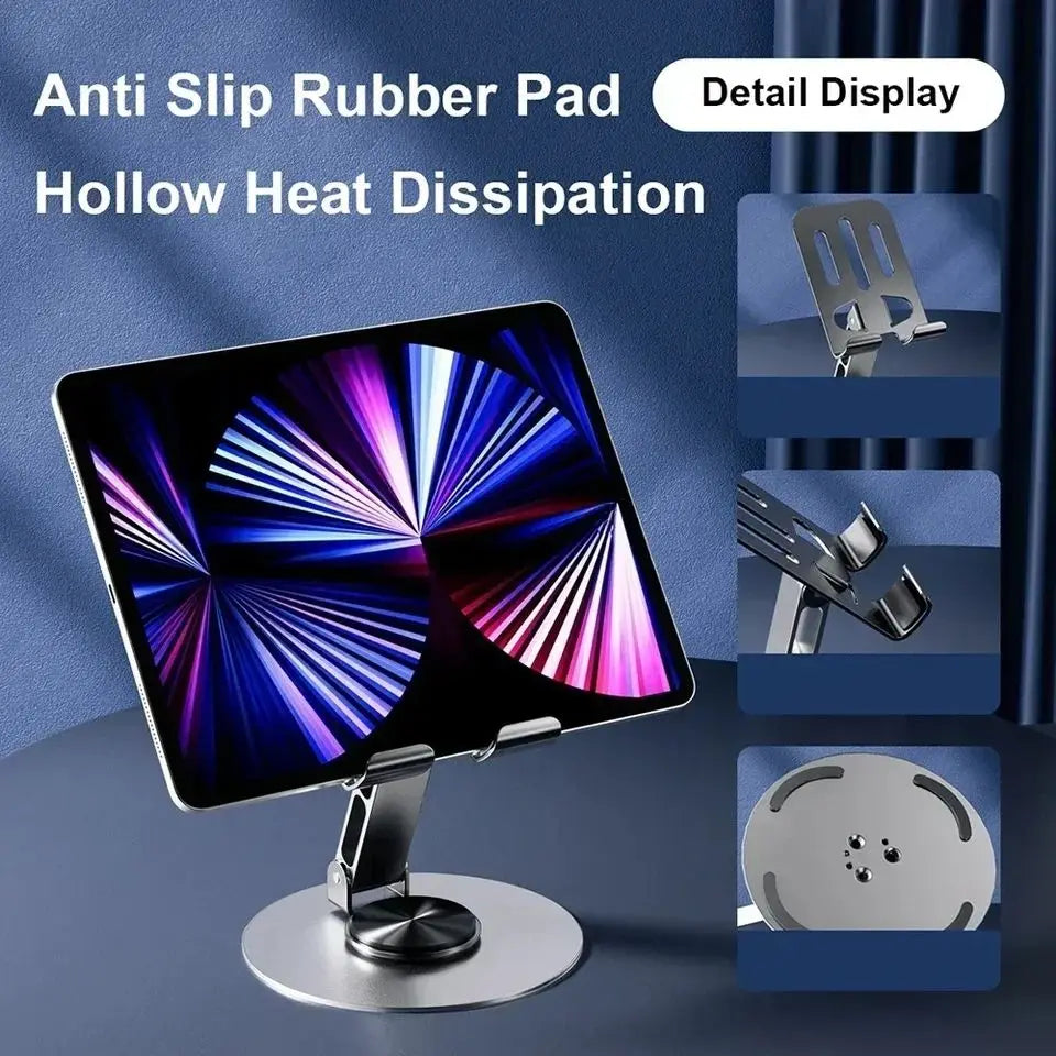 All Metal Aluminum 360 Rotation Tablet Holder For iPad Holder Tablet Stand Mount Adjustable Flexible Mobile Phone Stand
