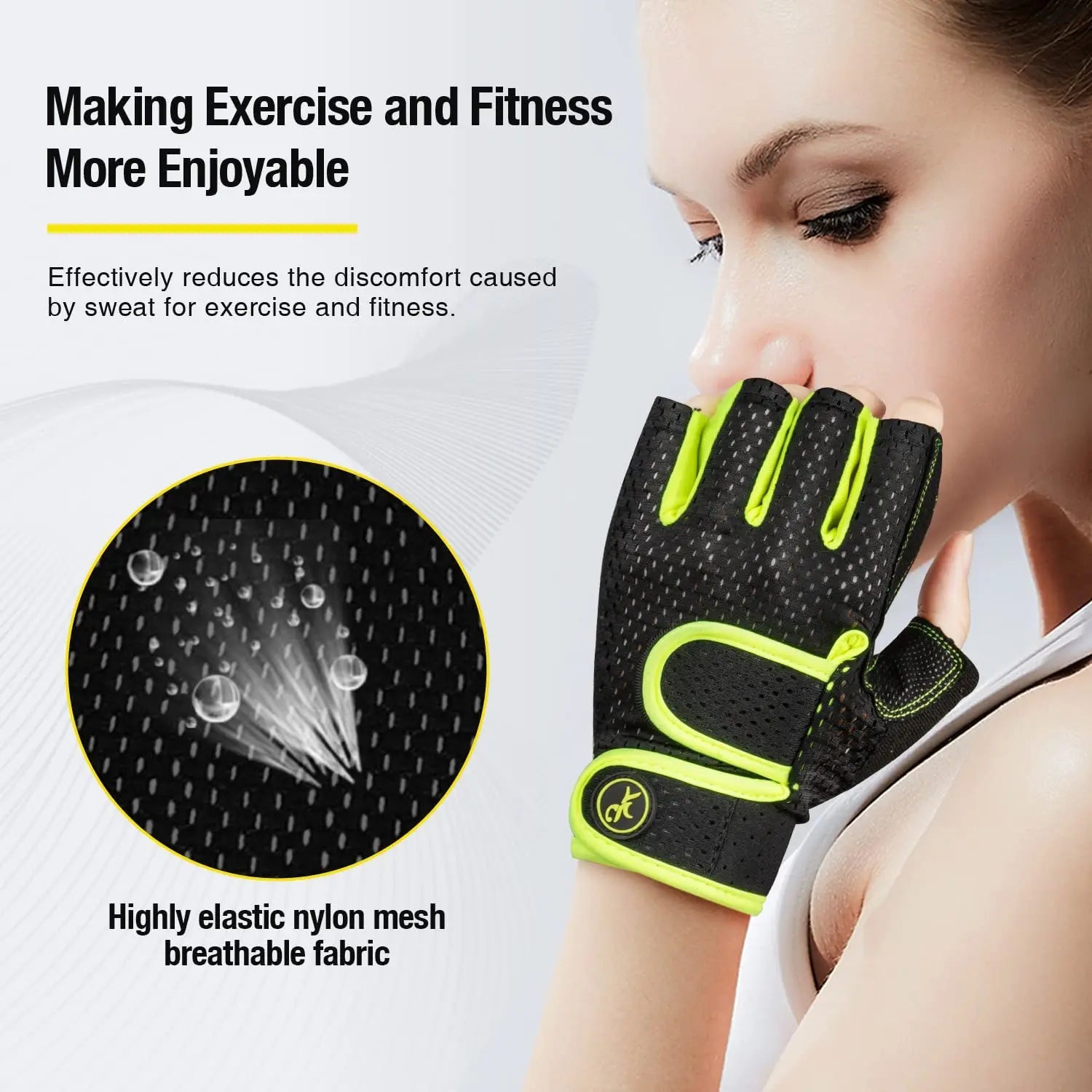MOREOK Gym Gloves Breathable Anti-slip Strength Training Exercise Workout Fitness Weight Lifting Gloves for Pull Up Powerlifting